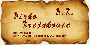 Mirko Krejaković vizit kartica